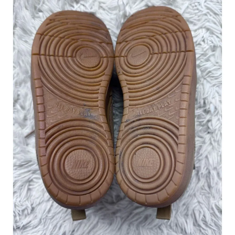 Boys Tan Nike High Top Sneakers size 4.5Y
